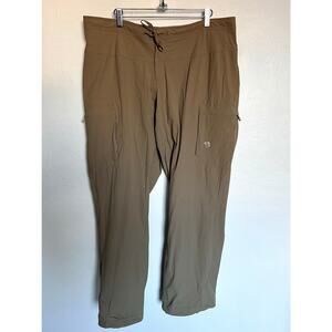 Mountain Hardwear Pants Womens 14 Cargo Hiking Pants Nylon Outdoor Tan